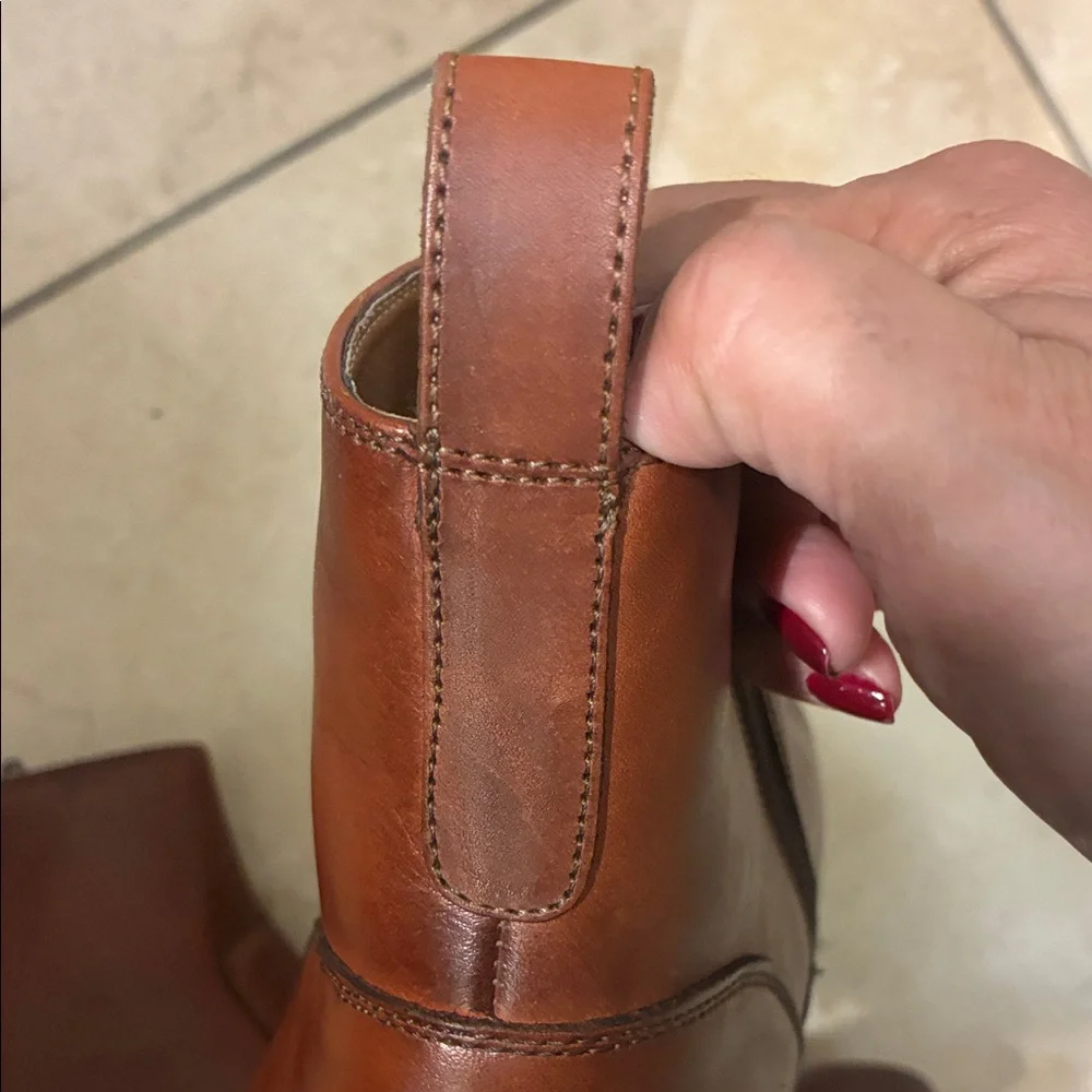 NWOB Giorgio Brutini Men's Leather Zip Up Ankle Boots in Rich Brown in Sz 13M